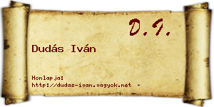 Dudás Iván névjegykártya